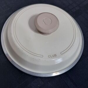 CLUB SUPRA  7" LID ONLY  Aluminum Vintage Medium Beige-Tan‎ w/Brown Stripe
